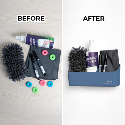 loukin Magnetic and Adhesive Marker Holder, Dry Erase Accessory Tray, Magnetic Storage Organizer
