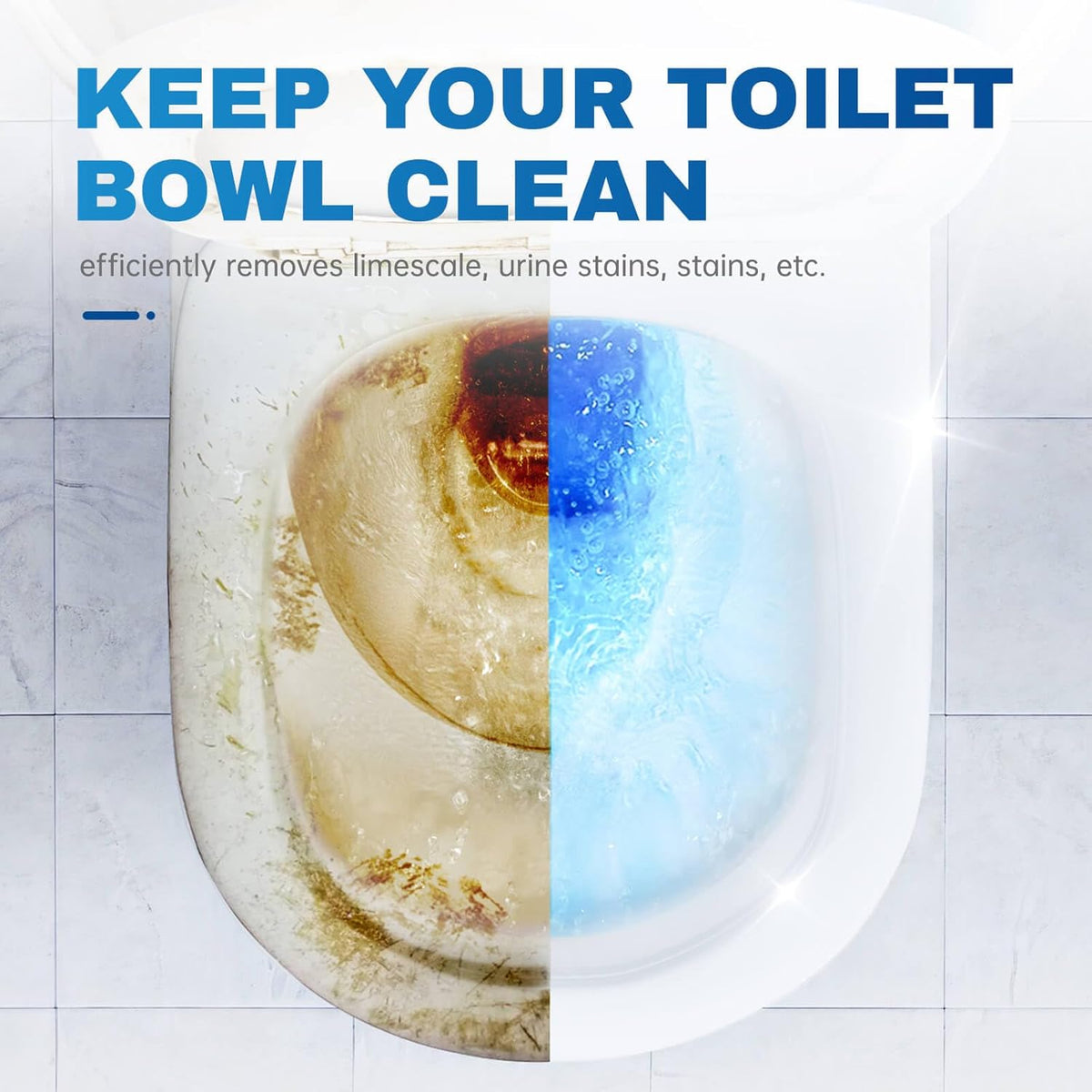 Vacplus Toilet Bowl Cleaners - 3 Pack, Krazy Clean Automatic Long-Lasting Toilet Cleaner Bottles