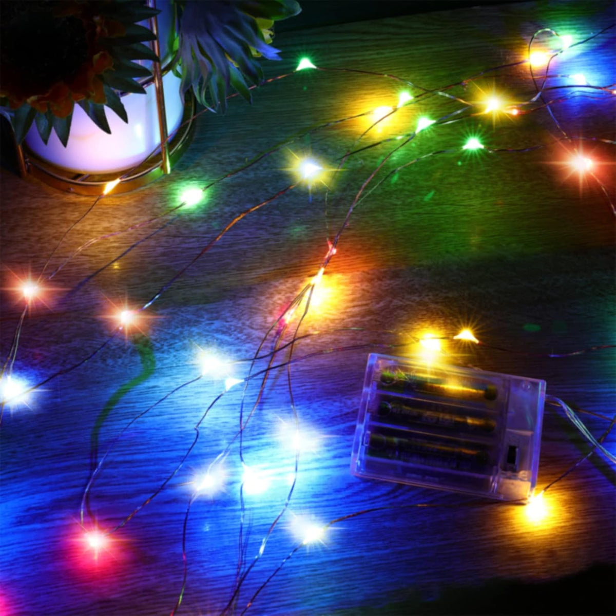 Led Fairy Lights Battery Operated, 1 Pack Mini Battery Powered Copper Wire Starry Fairy Lights for