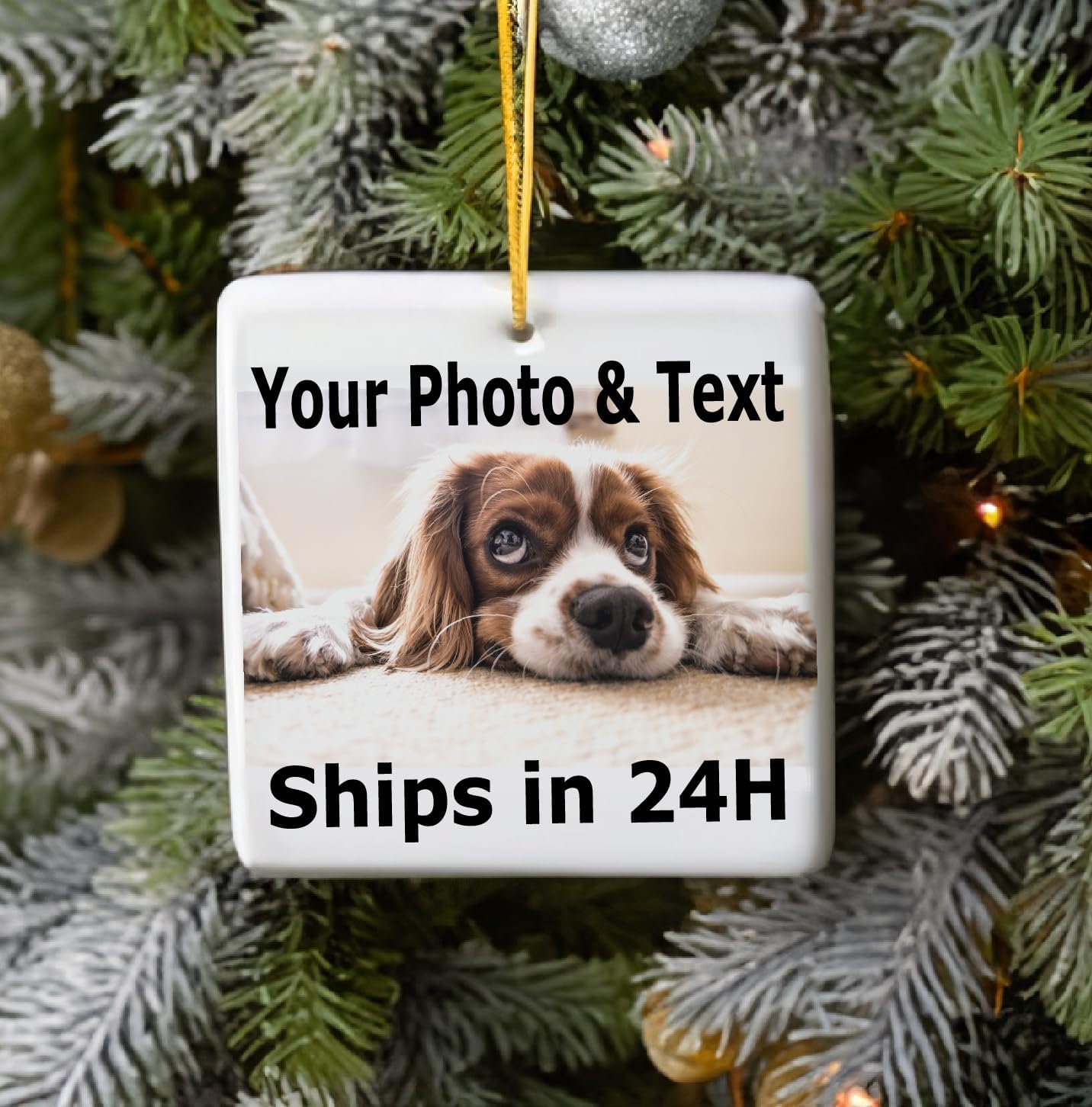 Personalized Christmas Ornament, Add Photo Text or Art Design and Make Your own Customized