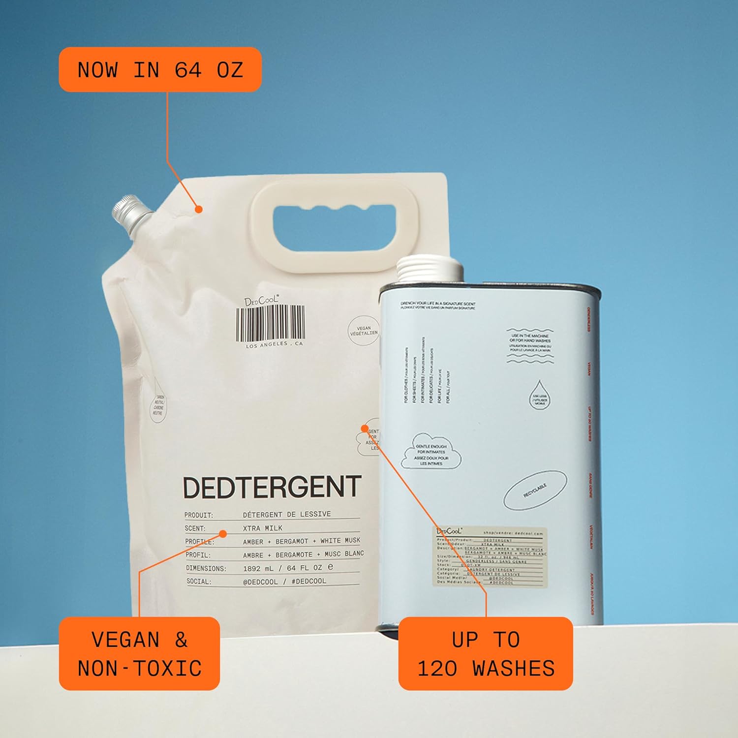 DedCool Liquid Laundry Dedtergent (01 Taunt Refill 64 fl oz) Luxurious Fragrance, Scented, Removes