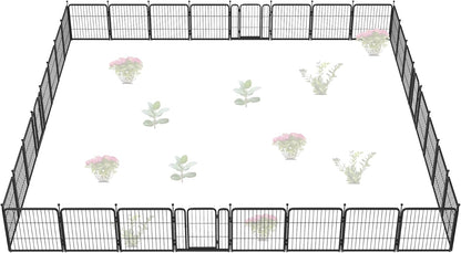 FXW Garden Fence Outdoor for The Yard – 24in(H) x 59.3ft(L) Heavy Duty Metal Animal Barrier for Dog
