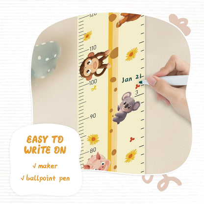 Personalized Name Growth Chart Wall Decor for Kids – Canvas Removable Height Chart Measuring Ruler