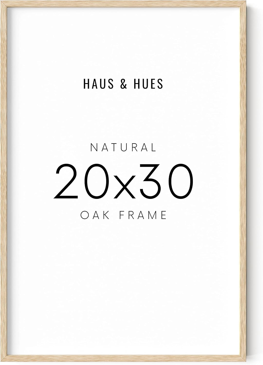HAUS AND HUES Picture Frame, 20 x 30 inches, Beige Wood, Poster Frame, Natural Finish, Lightweight