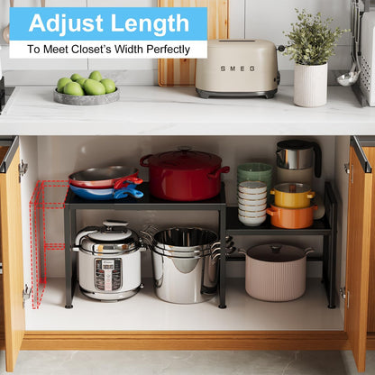 44.3 Inches Expandable Metal Storage Shelves,150LBS Heavy Duty Shelving Units and Storage For