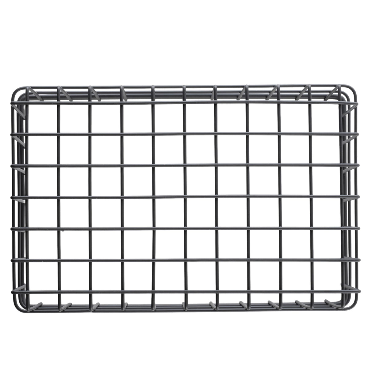 G.E.T. 9" x 6" Silver Rectangular Storage Metal Basket