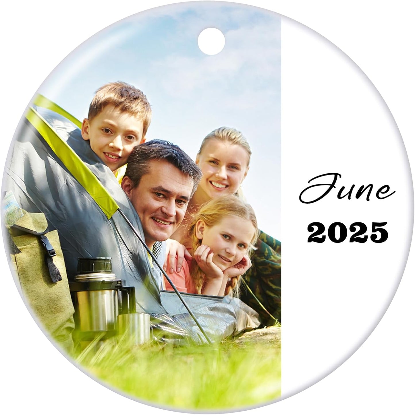 Personalized Christmas Ornaments 2025 Ceramic Custom Photo Text Christmas Ornament Customized Photo