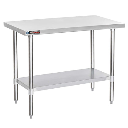 DuraSteel 24x48 Stainless Steel Work Table - NSF Commercial Prep Metal Table - Outdoor Pizza Oven