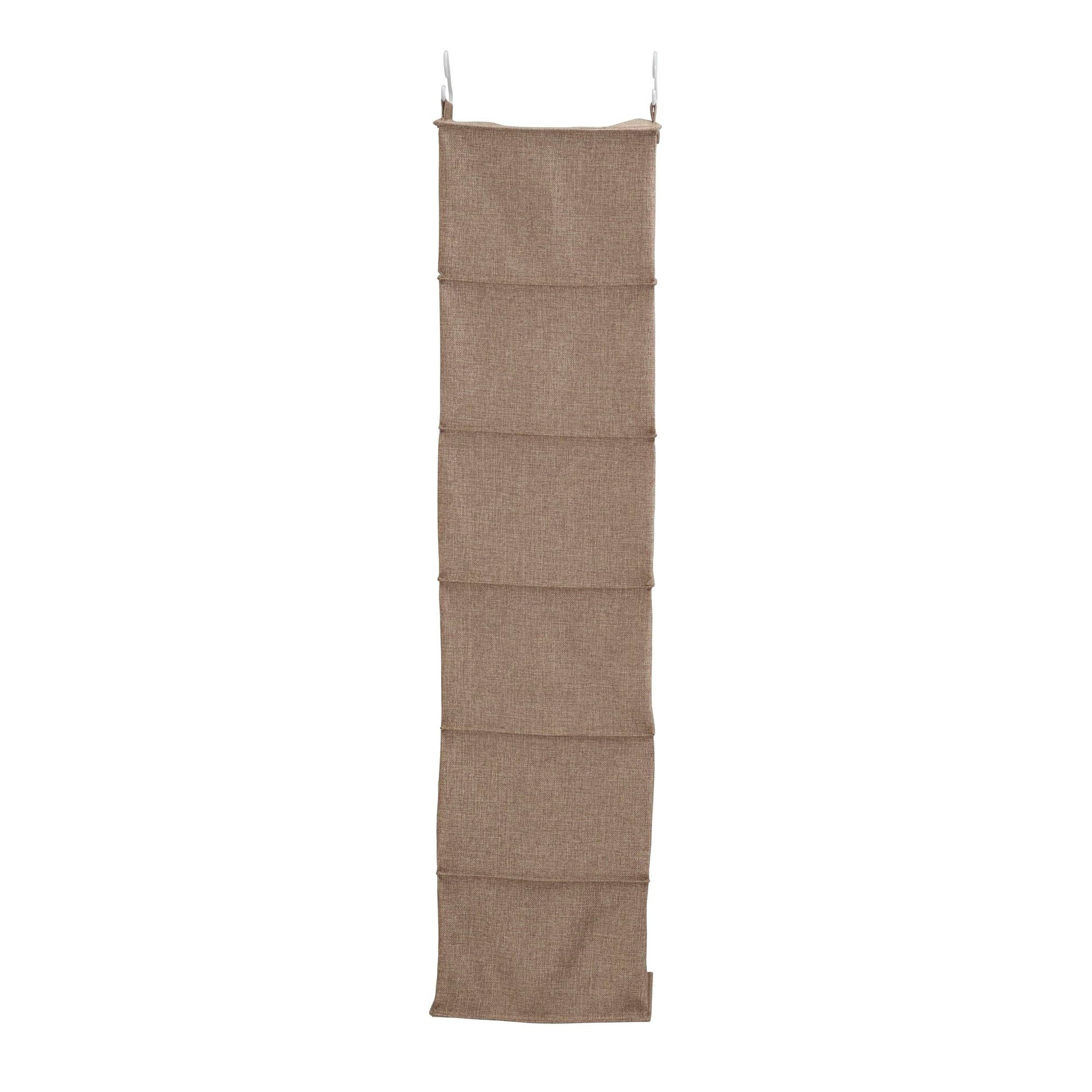 Household Essentials 6 Shelf Hanging Closet Organizer, Hanging Closet Shelf, Fabric Poly Linen and