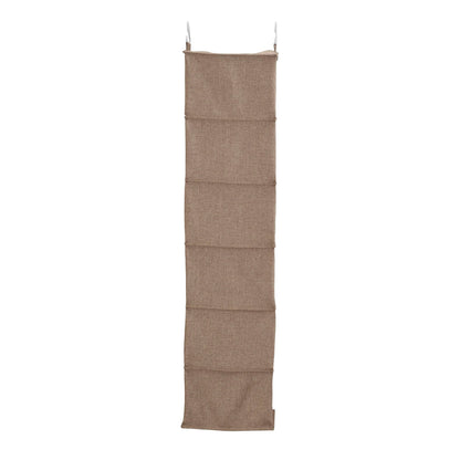 Household Essentials 6 Shelf Hanging Closet Organizer, Hanging Closet Shelf, Fabric Poly Linen and