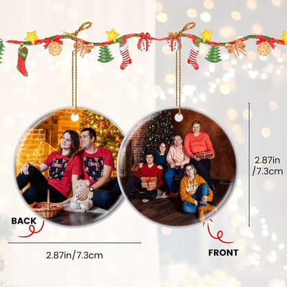Personalized Christmas Ornaments 2025 Customized with Photo Text Ornament Keepsake Pet First
