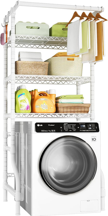 Ulif U11 Medium Over Washer and Dryer Shelves, 3 Tiers Laundry Room Storage and Organizer Standing