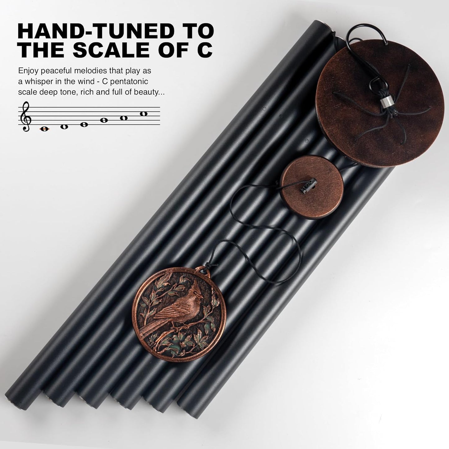 Vanquer Large Wind Chimes for Outside Deep Tone - 46'' Outdoor Clearance, Windchimes Outdoors