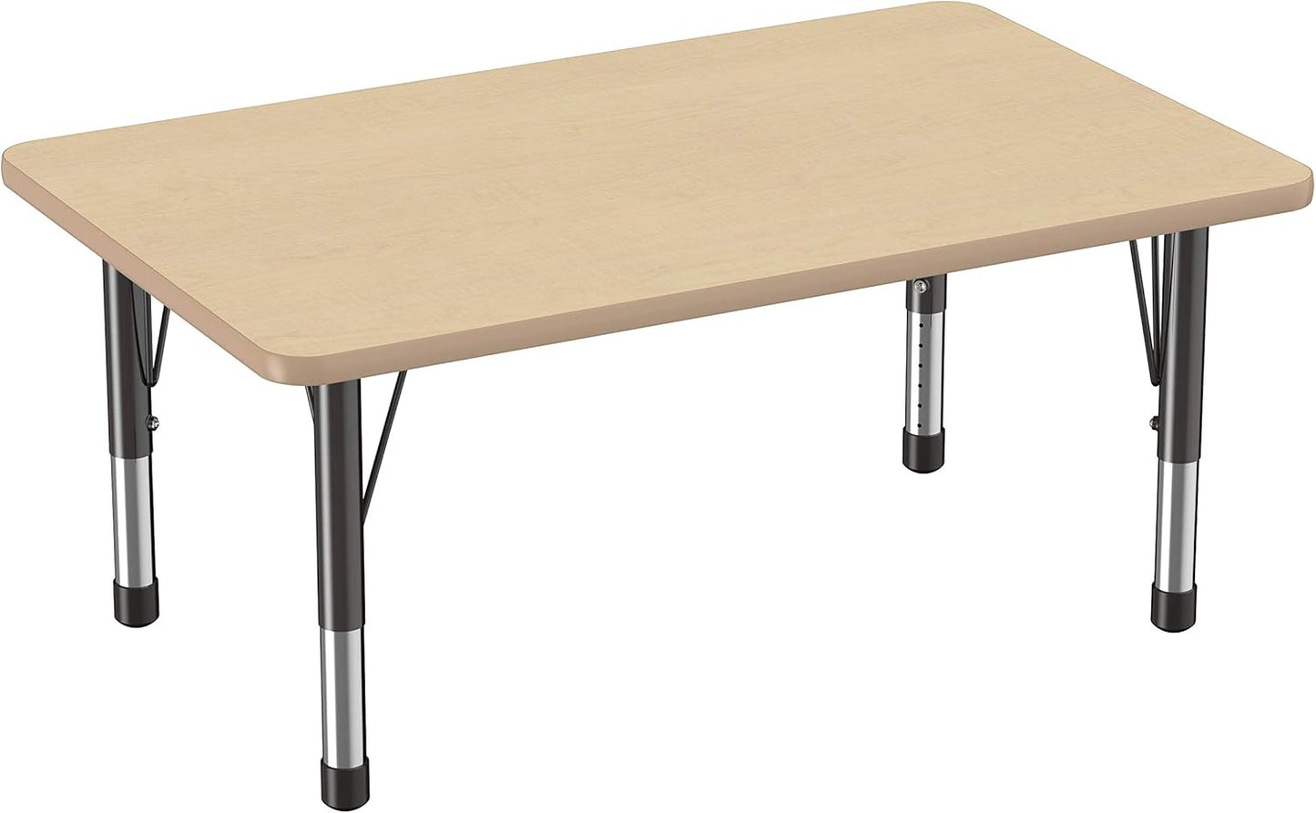 FDP Rectangle Activity School and Classroom Kids Table (30 x 48 inch), Chunky Toddler Legs