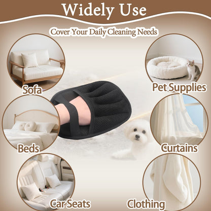 Upgraded Pet Hair Remover Glove - Reusable Electrostatic Five-Finger Gloves for Cat/Dog Hair