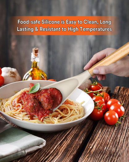 Multifunction Spatula Spoon for Nonstick Cookwares, Great for Cooking and Serving, Sturdy BPA-Free