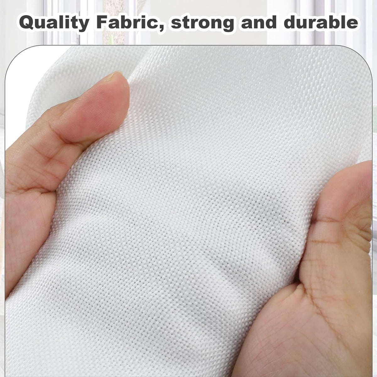 Large 17" 36 Quart Collapsible Stackable Storage Bins with Lids, 5 Packs White Linen Fabric Closet