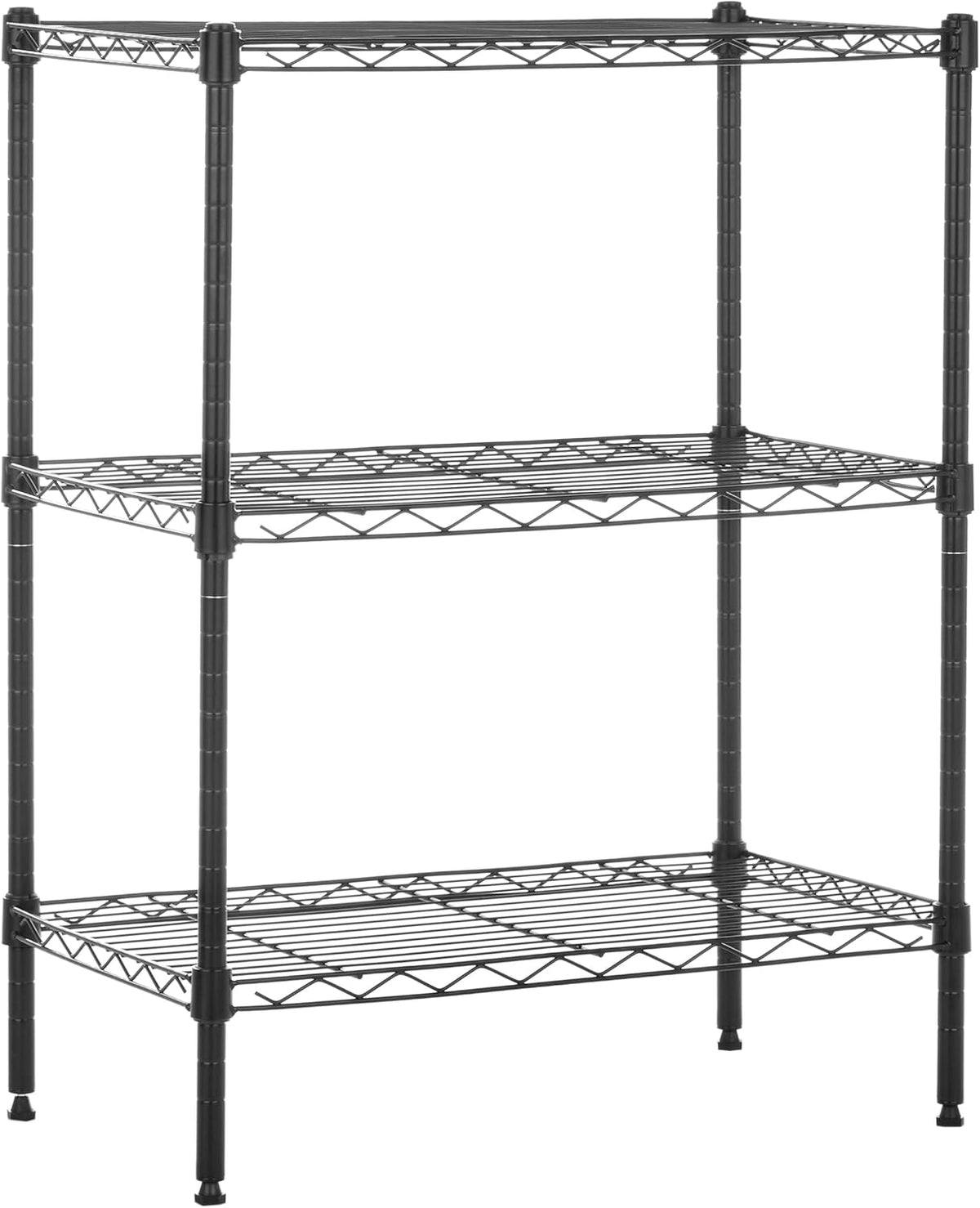 Amazon Basics 3-Shelf Adjustable Heavy Duty Steel Wire Rack Storage Shelving Organizer for Kitchen