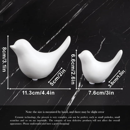 Notakia Small White Birds Statues Home Decor Modern Style Decorative Ornaments for Living Room