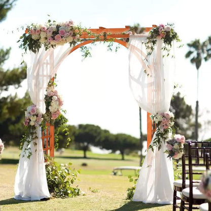 VINGLI 85in Wooden Arbor, Wedding Arch for Ceremony, Wood Trellis for Plant Climbing, Christmas