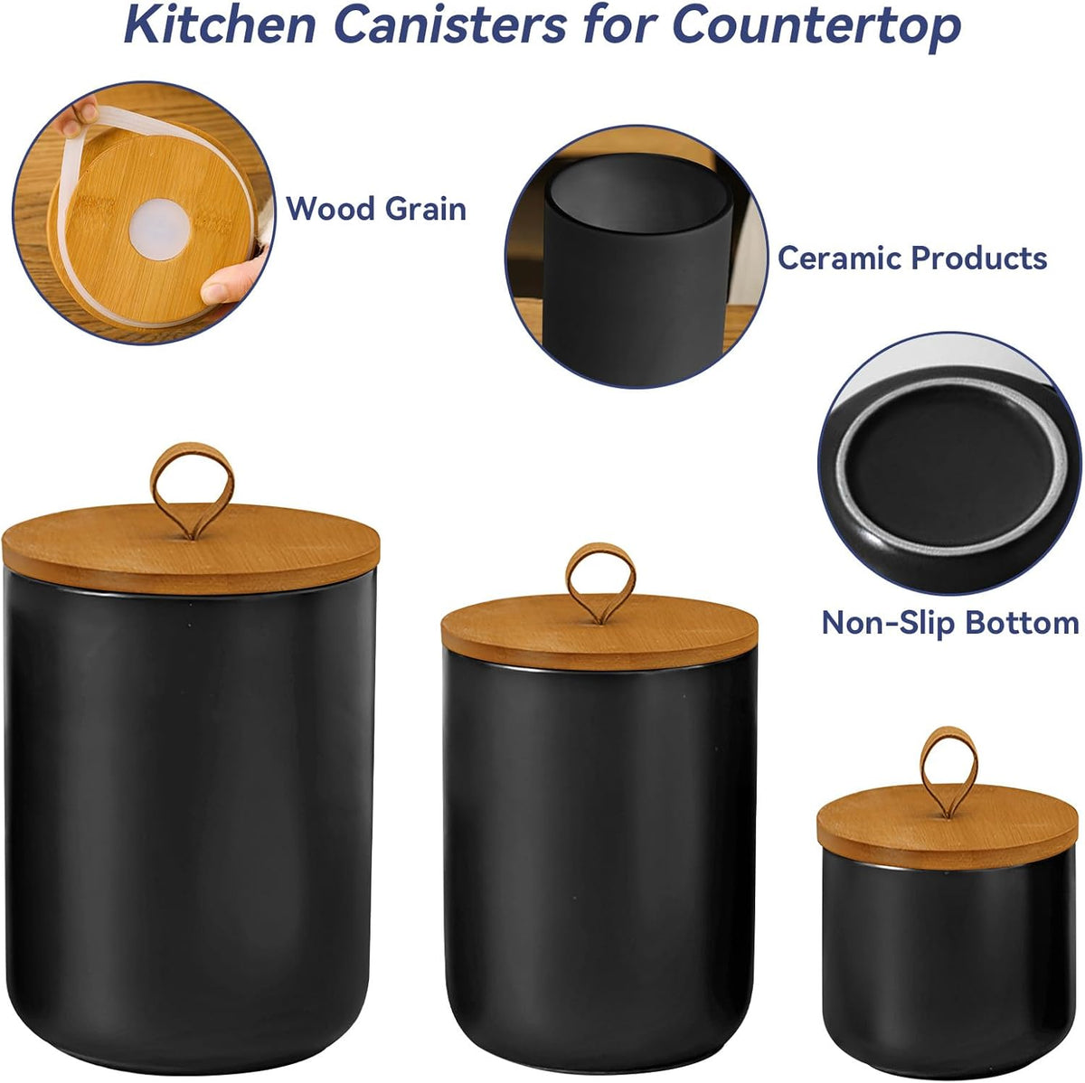Ceramic Storage Jars, Modern Elegant Highly Polished Airtight Gorgeous Storage Canisters with