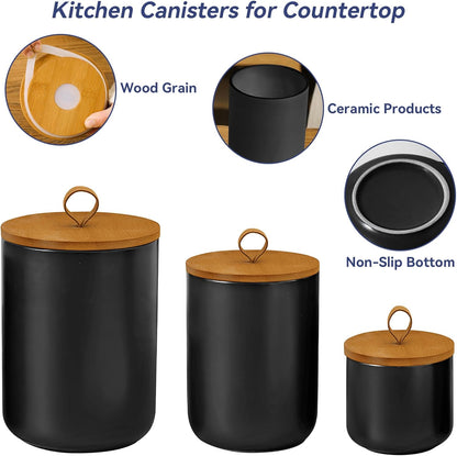 Ceramic Storage Jars, Modern Elegant Highly Polished Airtight Gorgeous Storage Canisters with
