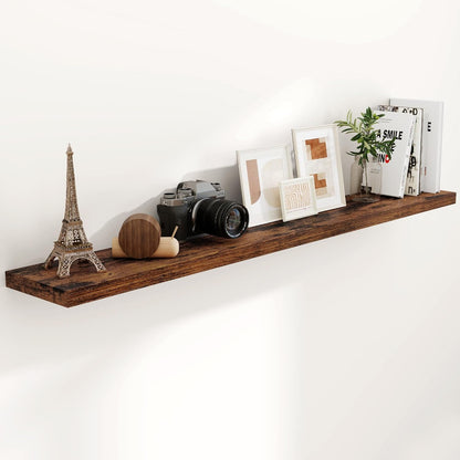 72 Inch Floating Shelves, 72 x 9 Rustic Wooden Fireplace Mantel, 9 Inch Floating Shelf for Wall
