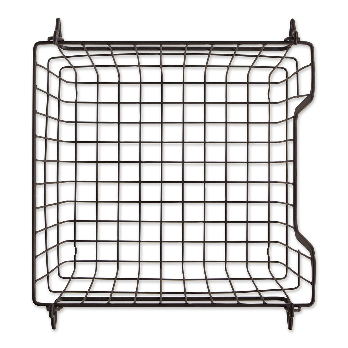 DII Metal Wire Utility Storage Bin, Small, 11x11x6", Black