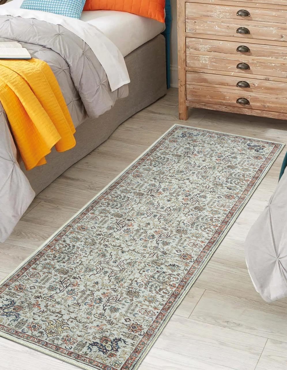 Keen Home Design 2x10 Rug - Machine Washable Runner Rug with Non-Slip Backing, Ideal for Hallway