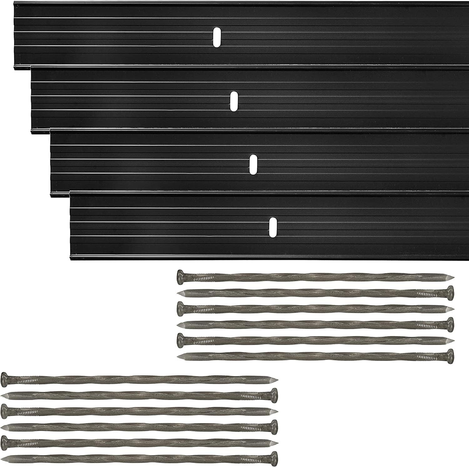 Dreamscape E-Z Edge Aluminum Landscape Edging - 8 Strips, 6ft Each (48ft Total), Black