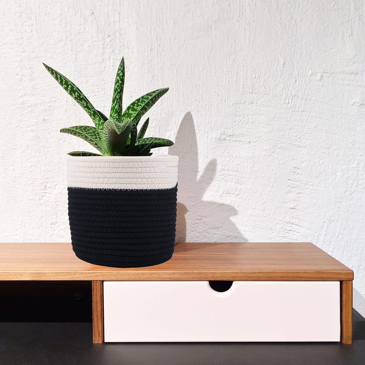 6.5 inch Planter Baskets for Indoor Planters Cotton Rope Flower Plant Pots Cover,Woven Storage