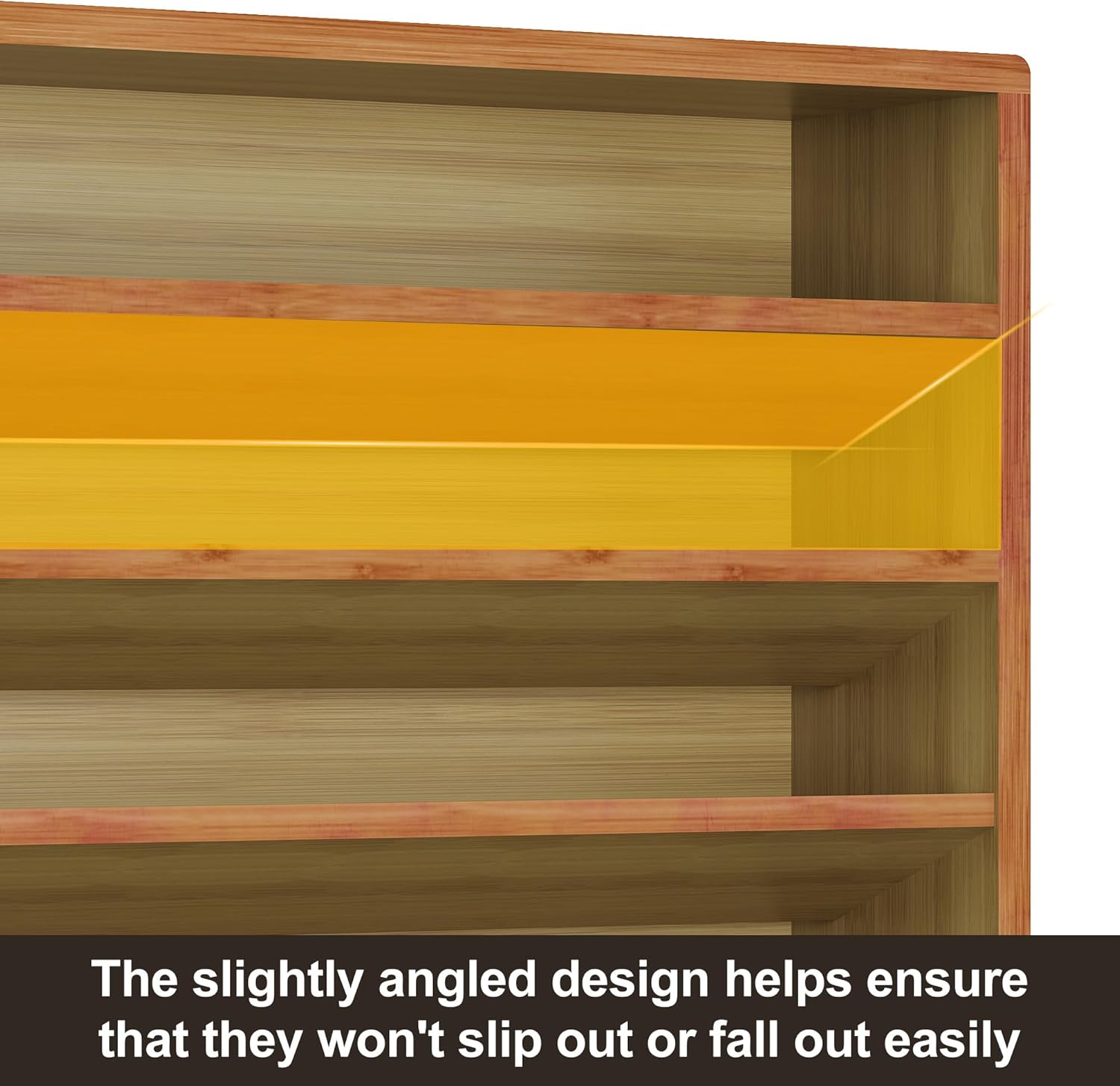 Orimade 4 Tier Spice Rack Organizer for Cabinet, Freestanding Bamboo Seasoning Rack for Countertop