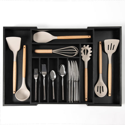 Premium Silverware, Flatware and Utensil Organizer for Kitchen Drawers, Food-Safe Contract Grade