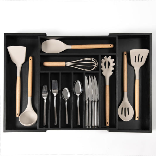 Premium Silverware, Flatware and Utensil Organizer for Kitchen Drawers, Food-Safe Contract Grade