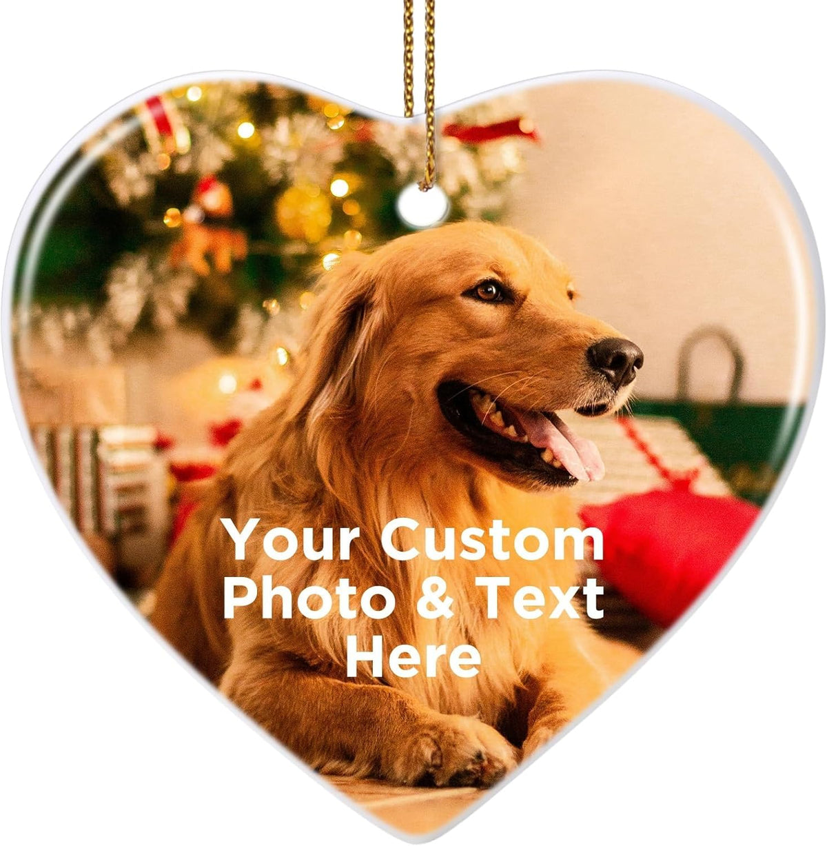 Personalized Christmas Ornaments 2024 Customized with Photo Text Ornament Keepsake Pet First