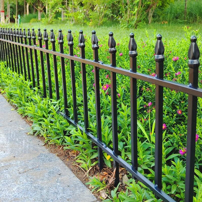 Metal Decorative Garden Fence 22" Wide x 18" High (5 Panels, Total Length 9.17 feet), Metal Border