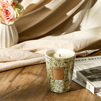 M&SENSE SandalWood Jasmine Scented Candles for Home, Lead-free Wick Highly Scented Jar Candles