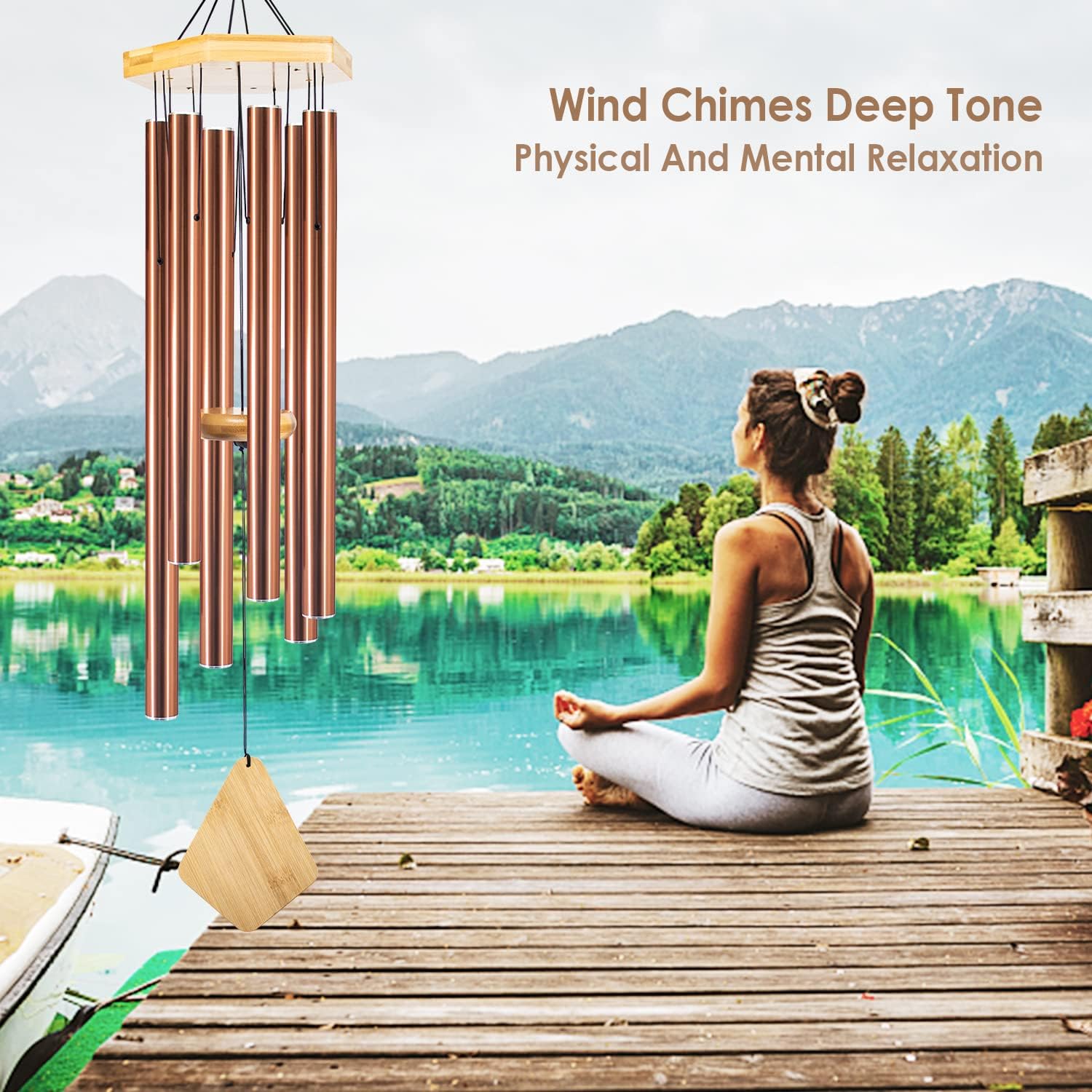 Wind Chimes Outdoor Large Deep Tone, 36 Inches WindChimes Outdoor Memorial Wind Chime for