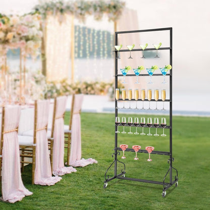 40 Slots Champagne Holder Stand for Party, Wine Glass Display Wall Holder, Stable Wine Glass