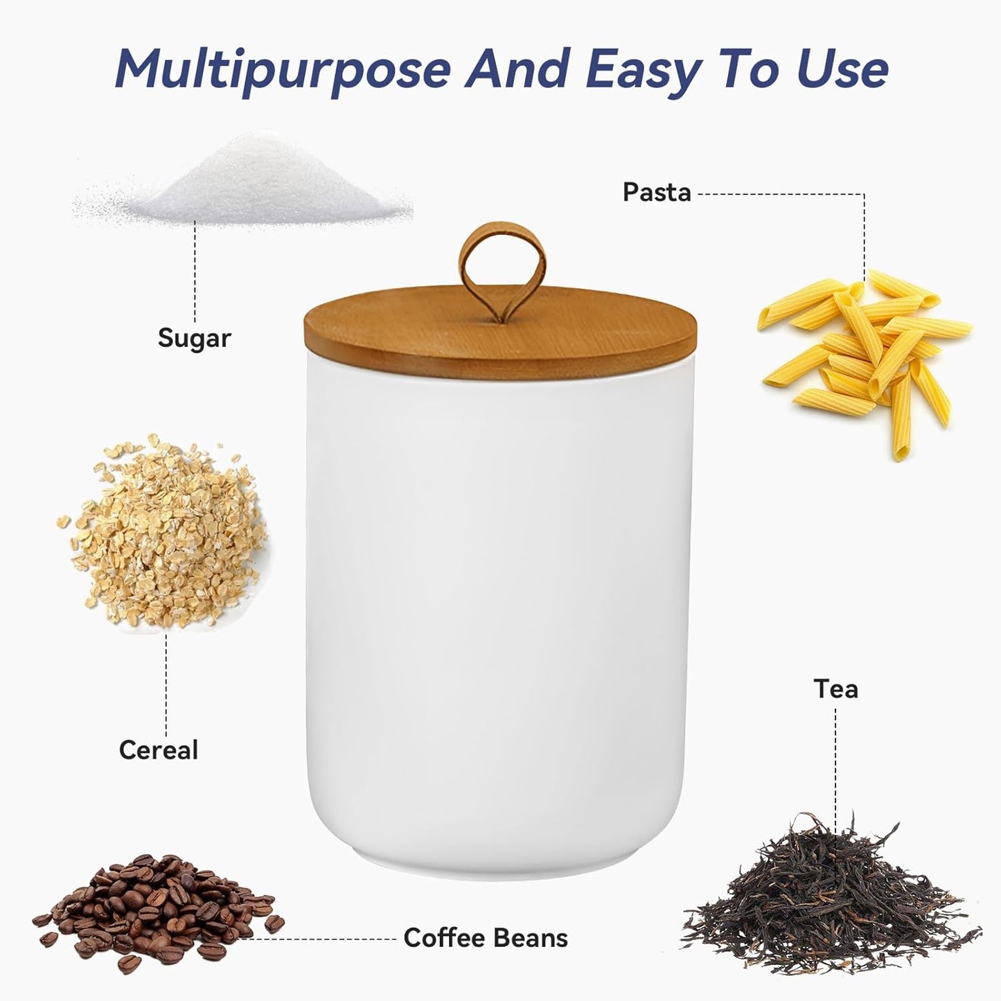 Ceramic Storage Jars, Modern Elegant Highly Polished Airtight Gorgeous Storage Canisters with