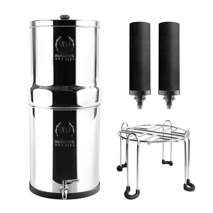 Gravity Water Filter System - 1.5 Gallons NSF Certified AISI 304 Stainless Steel Water Filter with