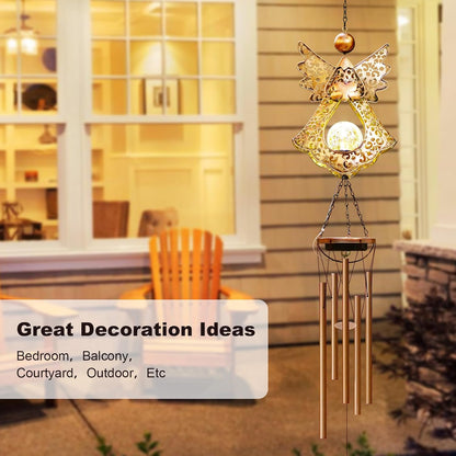 Wind Chimes Outdoor Indoor Decor: Birthday Gifts for Mom Grandma - Outside Lights for Garden Yard