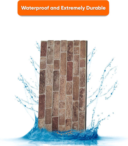 ZODEKOR 3D Wall Panels Brick Effect - Cladding, Stone Look, Styrofoam Facing for Living Room