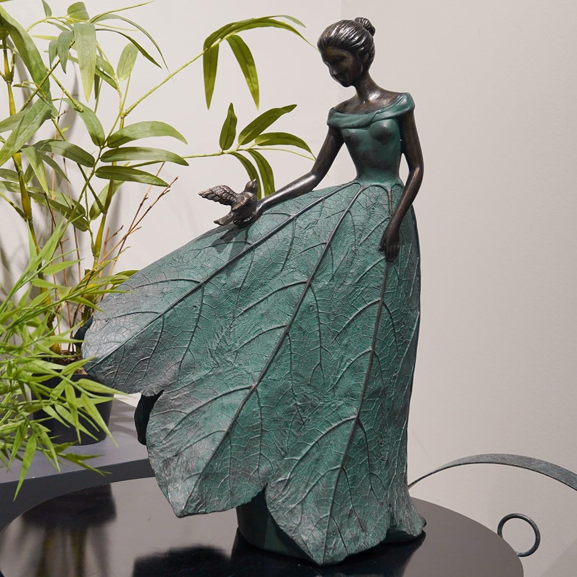 Guichifun Fairy Statue Collection Home Decoration - Leaf Angel Girls Resin Home Decor for Outside