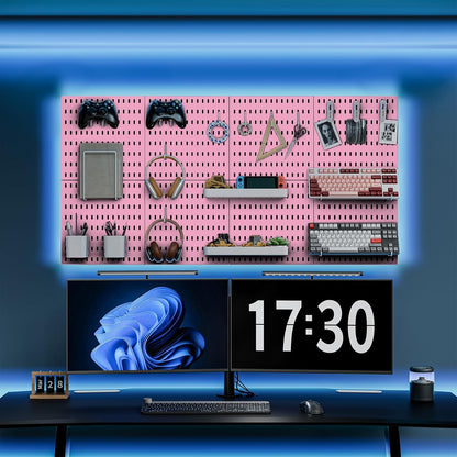 Pegboard Combination Kit, 25.2" x 50.4" Wall Mounted Storage Set with 8 Pegboards & 40 Accessories