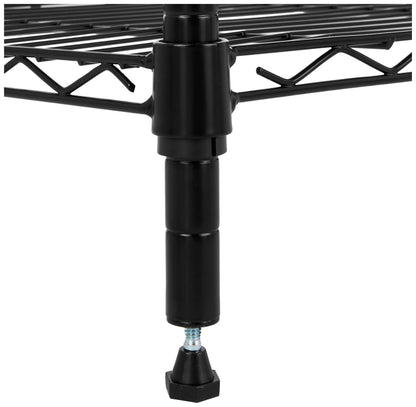 Amazon Basics 4-Shelf Adjustable Heavy Duty Steel Wire Rack Storage Shelving, Sturdy Garage
