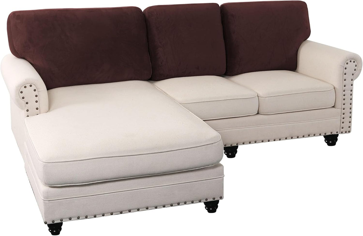 PrinceDeco Sectional Couch Covers Velvet Cushion Covers for Sectional Couch Cushion Covers for