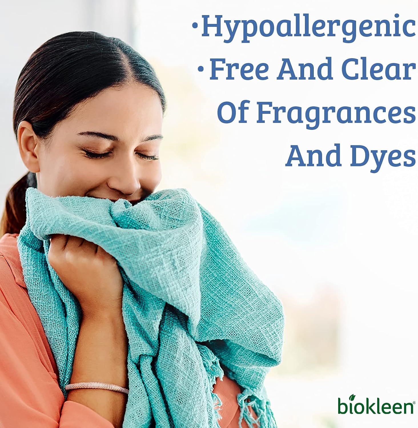 Biokleen Free & Clear Natural 3X Concentrated Liquid Laundry Detergent, 300 Loads, Plant-Based