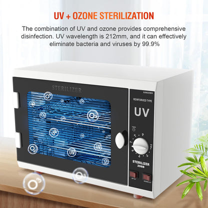 UV Sanitizer Cabinet. Dual Lamp UV Light Sanitizer Box with Timer Setting, Suitable for Cleaning of