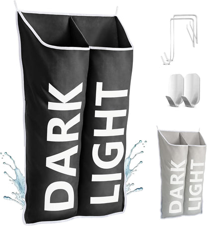 Hanging Laundry Hamper Bag XL 40x22", Space Saving over the Door Storage Bags, Behind the Door
